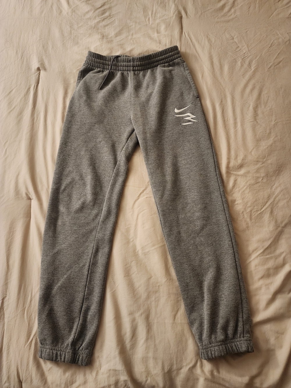 Nike Kids Grey Sweatpants with White Logo